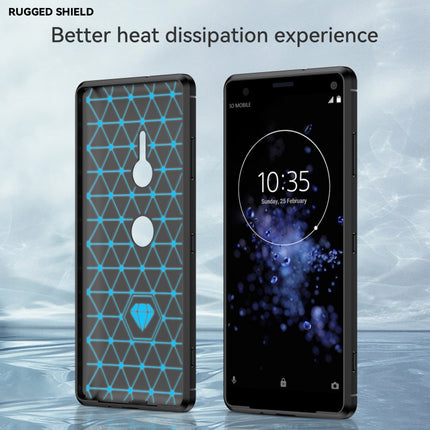 Brushed Texture Carbon Fiber Shockproof TPU Case for Sony Xperia XZ3