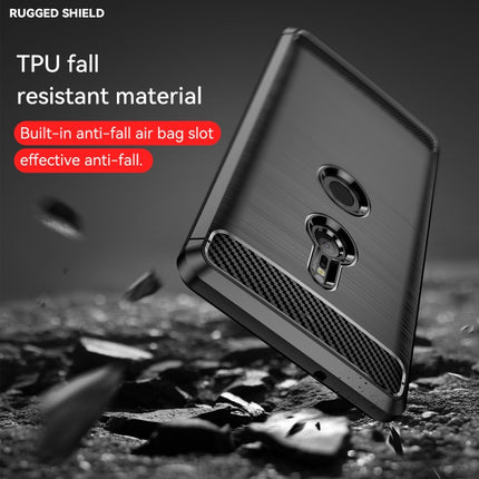 Brushed Texture Carbon Fiber Shockproof TPU Case for Sony Xperia XZ3