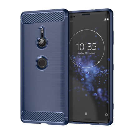 Brushed Texture Carbon Fiber Shockproof TPU Case for Sony Xperia XZ3