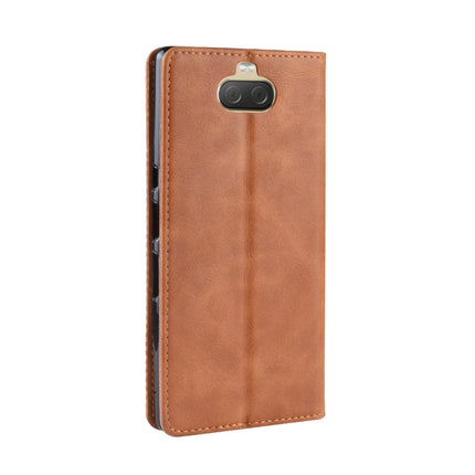 Magnetic Buckle Retro Texture Horizontal Flip Leather Case for Sony Xperia 10 Plus, with Holder & Card Slots & Wallet, Sony Xperia 10 Plus