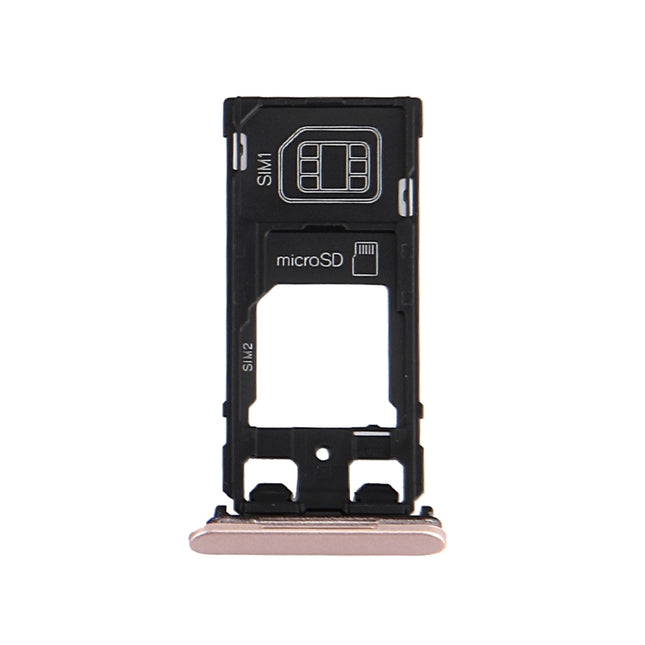 SIM Card Tray + Micro SD / SIM Card Tray + Card Slot Port Dust Plug for Sony Xperia X (Dual SIM Version), For Xperia X Dual SIM, For Xperia X Dual SIM Rose, For Xperia X Dual SIM White