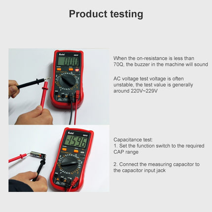 Kaisi 9805 Anti-burning Multifunctional Digital Universal Multimeter Auto-Range Digital Multimeter