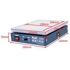 Kaisi K-816 Constant Temperature Heating Plate LCD Screen Open Separator Desoldering Station With Silicone Pad, US Plug