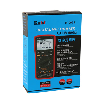 Kaisi K-9033 Digital Multimeter LCD Display Handheld Digital Multimeter for Mobile Phone Repair