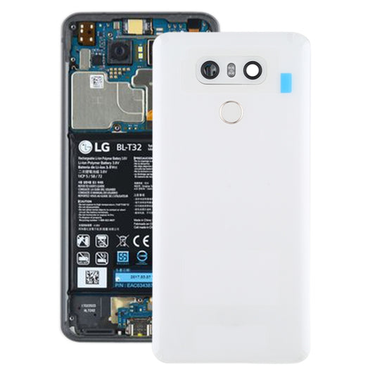 Tapa trasera de batería con lente de cámara y sensor de huellas dactilares para LG G6 / H870 / H870DS / H872 / LS993 / VS998 / US997, para LG G6 con lente de cámara, para LG G6