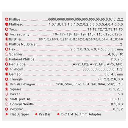 126 in 1 Kaisi K-9126 Magnetic Screwdriver Set Precision Screwdriver Tool Kit Repair Hand Tool, 126 in 1