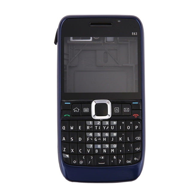 Full Housing Cover (Front Cover + Middle Frame Bezel + Battery Back Cover + Keyboard) for Nokia E63, For Nokia E63