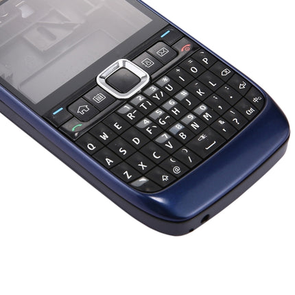 Carcasa completa (cubierta frontal + bisel del marco central + cubierta posterior de la batería + teclado) para Nokia E63, para Nokia E63, para E63 (blanco)