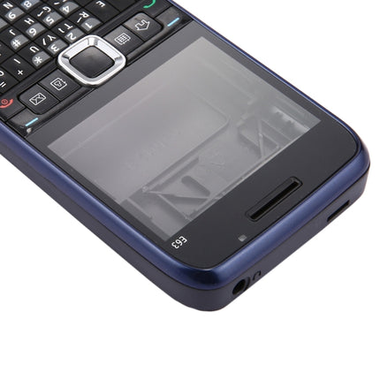 Carcasa completa (cubierta frontal + bisel del marco central + cubierta posterior de la batería + teclado) para Nokia E63, para Nokia E63, para E63 (blanco)