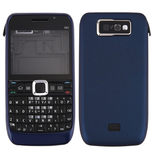 Full Housing Cover (Front Cover + Middle Frame Bezel + Battery Back Cover + Keyboard) for Nokia E63, For Nokia E63, For E63(White)