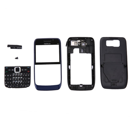 Carcasa completa (cubierta frontal + bisel del marco central + cubierta posterior de la batería + teclado) para Nokia E63, para Nokia E63, para E63 (blanco)