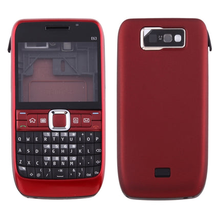 Carcasa completa (cubierta frontal + bisel del marco central + cubierta posterior de la batería + teclado) para Nokia E63, para Nokia E63, para E63 (blanco)