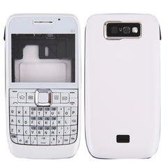 Full Housing Cover (Front Cover + Middle Frame Bezel + Battery Back Cover + Keyboard) for Nokia E63, For Nokia E63, For E63(White)