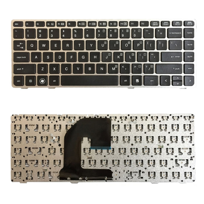 Tastatur in US-Version mit silbernem Rahmen für HP EliteBook 8470B 8470P 8470 8460 8460p 8460w ProBook 6460 6460b 6470, für EliteBook 8470B (US)