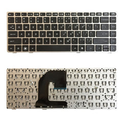 Teclado versión estadounidense con marco plateado para HP EliteBook 8470B 8470P 8470 8460 8460p 8460w ProBook 6460 6460b 6470, para EliteBook 8470B (EE. UU.)