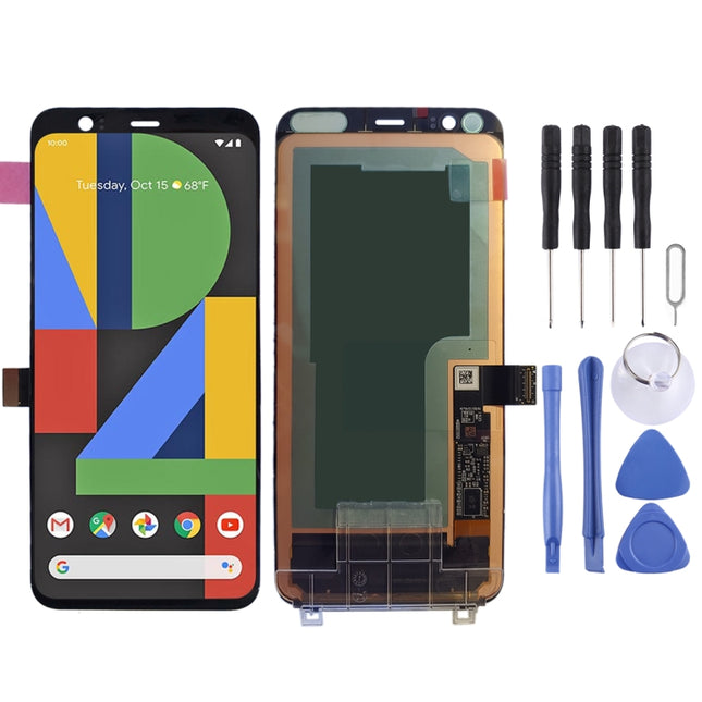 LCD Screen and Digitizer Full Assembly for Google Pixel 4, For Google Pixel 4
