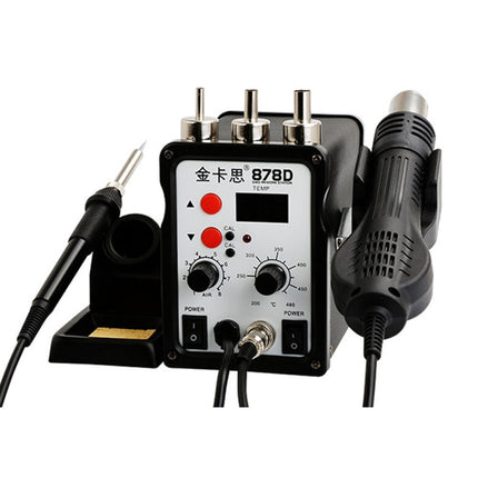 Kaisi 878D 2 In 1 LCD Digital Display Heat Gun Soldering Station 700W for BGA Rework Solder Station Hot Air Gun Welder Equipment, US Plug, Kaisi 878D US Plug, Kaisi 878D EU Plug