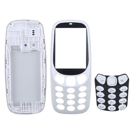 Full Assembly Housing Cover with Keyboard for Nokia 3310, For  3310(Grey), For Nokia 3310