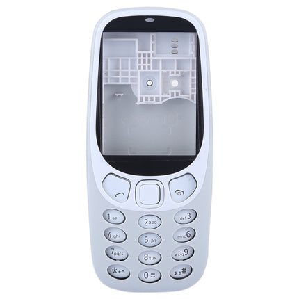 Full Assembly Housing Cover with Keyboard for Nokia 3310, For  3310(Grey), For Nokia 3310