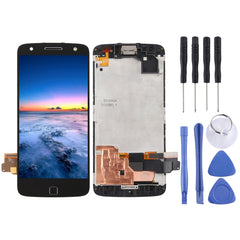 LCD Screen and Digitizer Full Assembly with Frame for Motorola Moto Z Force XT1650-02, For Moto Z Force