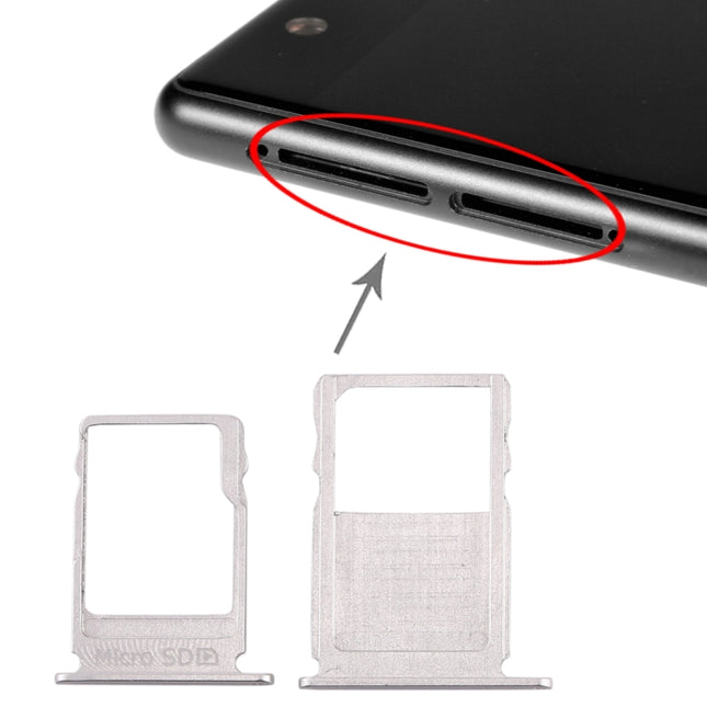 SIM Card Tray + Micro SD Card Tray for Nokia  3 TA-1020 TA-1028 TA-1032 TA-1038, For Nokia 3