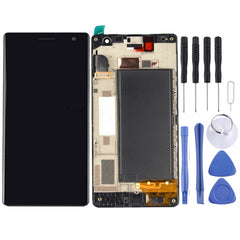 LCD Screen and Digitizer Full Assembly with Frame for Nokia Lumia 730, For Nokia Lumia 730