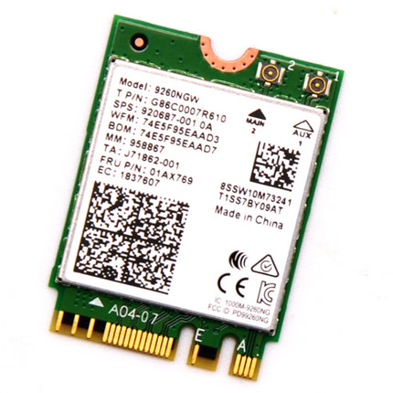 9260NGW Wireless-AC Dual Band 802.11ac 1730Mbps Bluetooth 5.0 WLAN Network Card, 9260NGW Wireless-AC