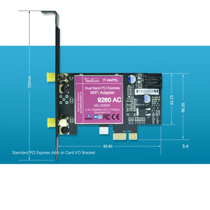 9260NGW Brand New for Intel Dual Band Wireless-AC 9260AC Bluetooth 5.0 5G 1730Mbps Wifi Network Card PK 8265 / 7260 / 8260, 9260NGW