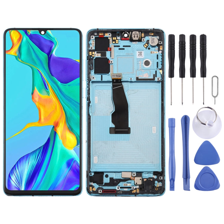 LCD Screen and Digitizer Full Assembly with Frame for Huawei P30