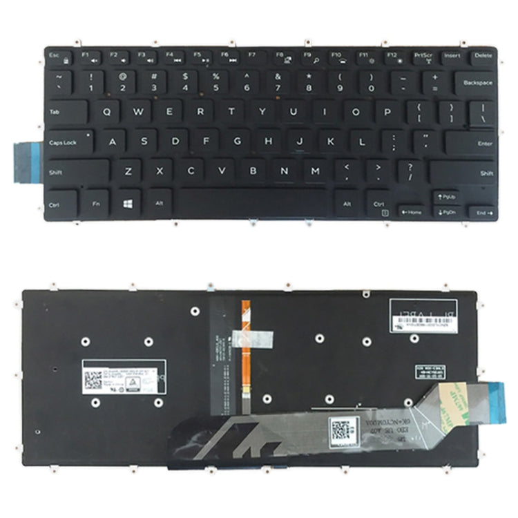 US Version Keyboard with Keyboard Backlight for DELL Inspiron 13 5368 5378 5578 7368 7378, For DELL Inspiron 13 (US)