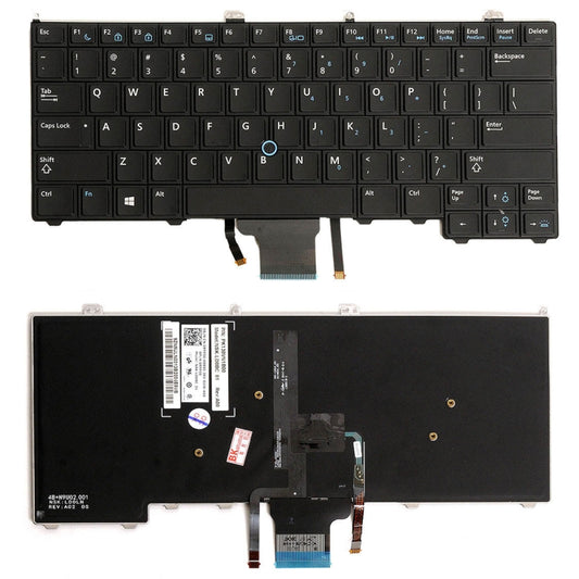 US Version Keyboard with Keyboard Backlight for DELL latitude 12 7000 E7240 E7440 E7420, For DELL latitude 12 (US)