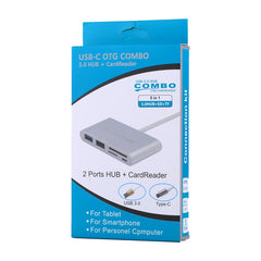 5 in 1 Micro SD + SD + USB 3.0 + USB 2.0 + Micro USB Port to USB-C / Type-C OTG COMBO Adapter Card Reader for Tablet, Smartphone, PC, 5 in 1(Silver), 5 in 1(Gold)