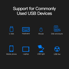 Portable USB-C / Type-C Male to 4 USB Ports Female HUB Adapter, 4 Ports USB (White)