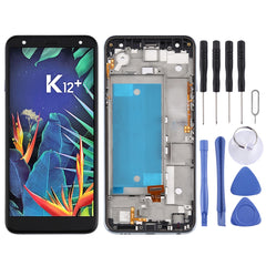 LCD Screen and Digitizer Full Assembly with Frame for LG K40 LMX420 / X4 2019 / K12 Plus,Double SIM