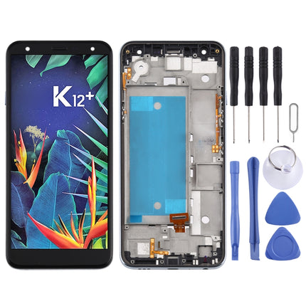 LCD Screen and Digitizer Full Assembly with Frame for LG K40 LMX420 / X4 2019 / K12 Plus,Single SIM, For LG K40(Single SIM)