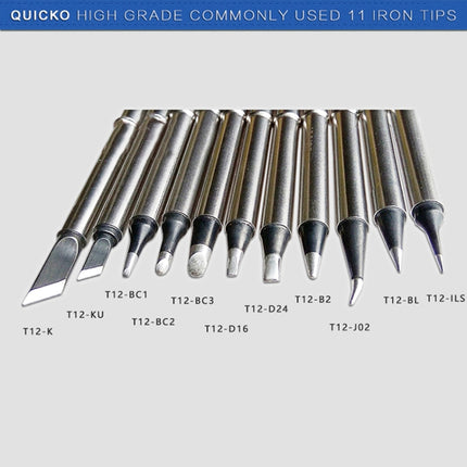 QUICKO T12-D24 Black Welding Lead-free Soldering Iron Tip, T12-D24