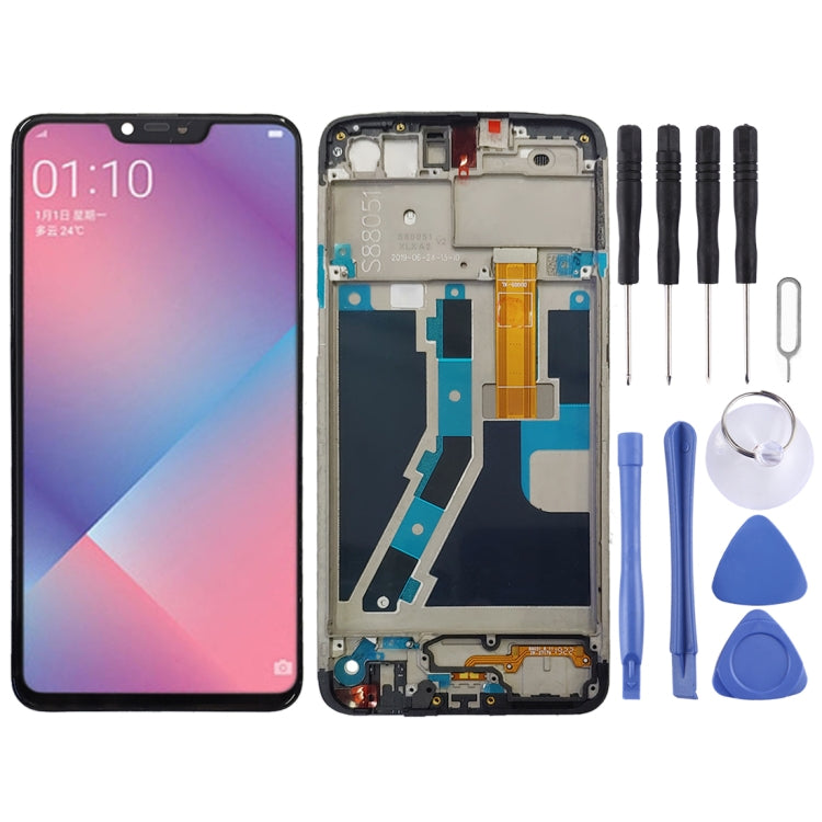 LCD Screen and Digitizer Full Assembly with Frame for OPPO A5 / A3s