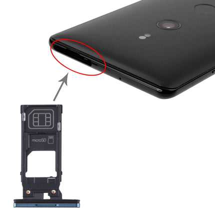 SIM Card Tray + Micro SD Card Tray for Sony Xperia XZ3, For Sony Xperia XZ3, For Sony Xperia XZ3 (Purple)