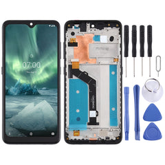 LCD Screen and Digitizer Full Assembly with Frame for Nokia 7.2 TA-1196, For Nokia 7.2