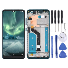 LCD Screen and Digitizer Full Assembly with Frame for Nokia 7.2 TA-1196, For Nokia 7.2