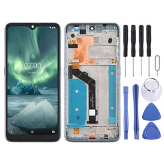 LCD Screen and Digitizer Full Assembly with Frame for Nokia 7.2 TA-1196, For Nokia 7.2