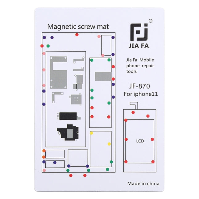 JIAFA JF-870 Magnetic Pad Screw Board for iPhone 11, For 11