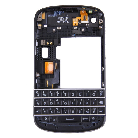 3 in 1 for BlackBerry Q10 (Keyboard + Middle Frame Bezel + Back Plate Housing Camera Lens Panel) Full Assembly Housing Cover, For Q10