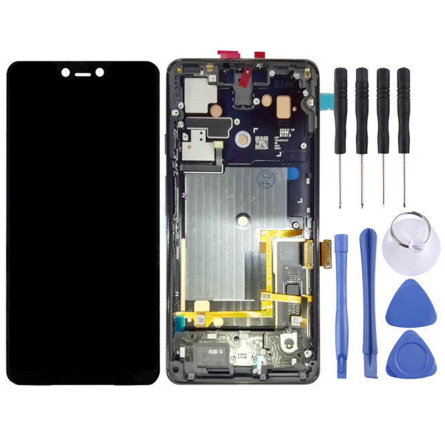 LCD Screen and Digitizer Full Assembly with Frame for Google Pixel 3 XL, For Google Pixel 3 XL with Frame
