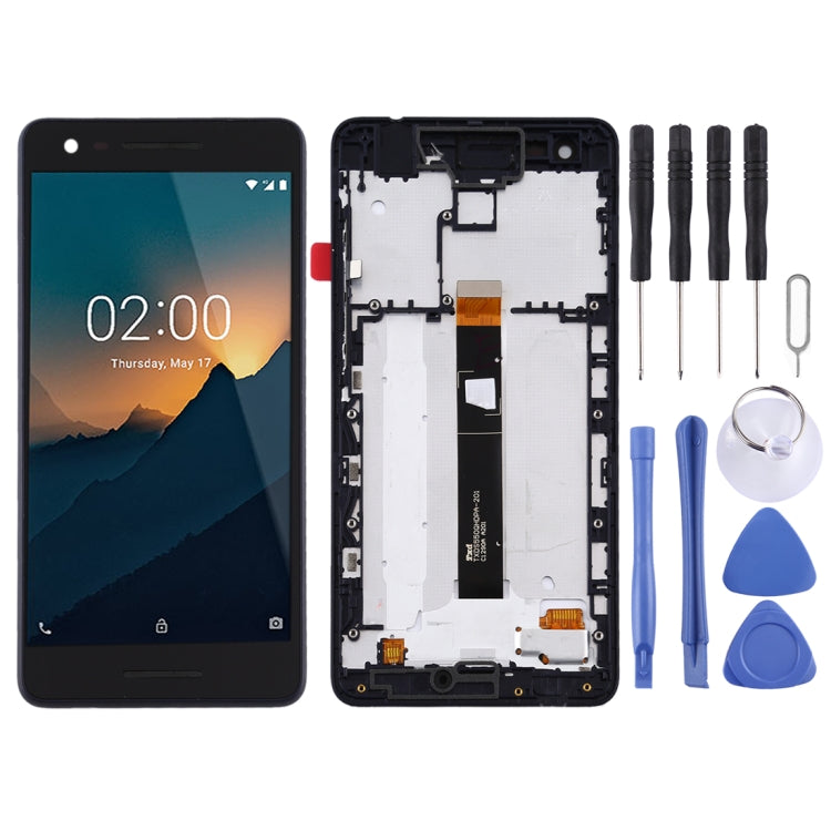 LCD Screen and Digitizer Full Assembly with Frame for Nokia 2.1, For Nokia 2.1