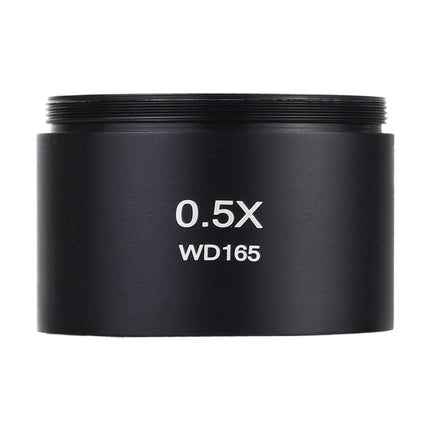Stereo Microscopes Auxiliary Objective Lens Barlow Lens Magnifier 0.5X WD165, 0.5X WD165