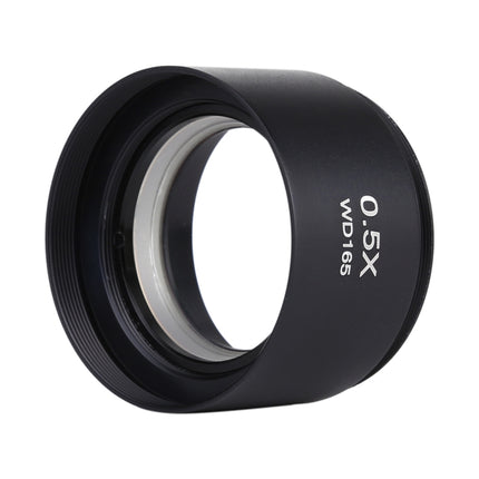 Stereo Microscopes Auxiliary Objective Lens Barlow Lens Magnifier 0.5X WD165, 0.5X WD165