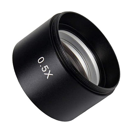 Stereo Microscopes Auxiliary Objective Lens Barlow Lens Magnifier 0.5X WD165, 0.5X WD165