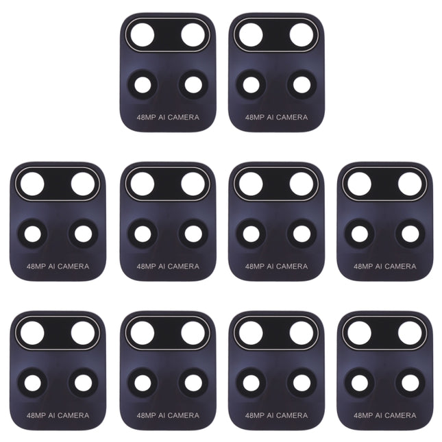 10 PCS Back Camera Lens for Xiaomi Redmi 10X 5G/Redmi 10X Pro 5G, For Xiaomi Redmi 10X 5G