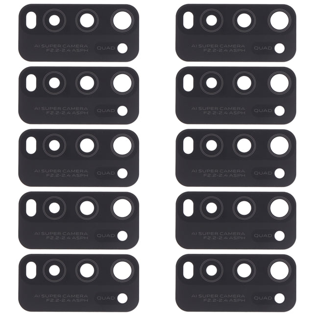 For Vivo Y50 1935, V1965A / Vivo Y30 1938 10pcs Back Camera Lens, For Vivo Y50